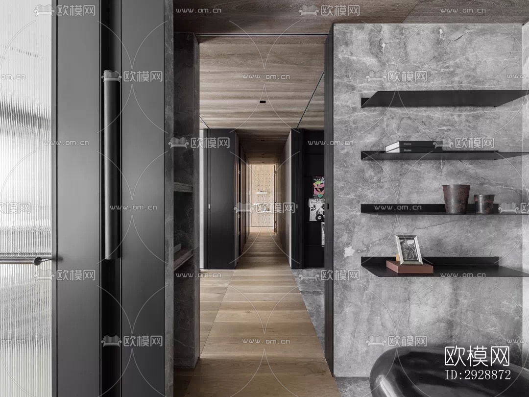 现代平层效果图下载（渲染图7）