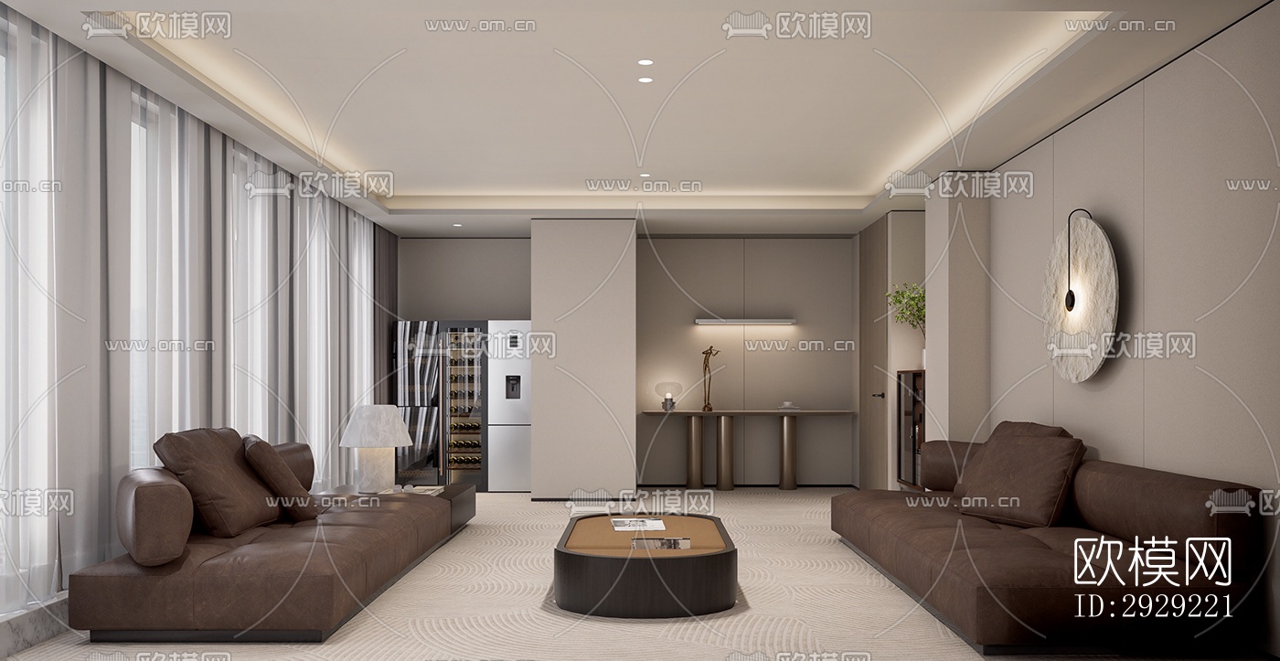 现代经理室效果图下载（渲染图5）