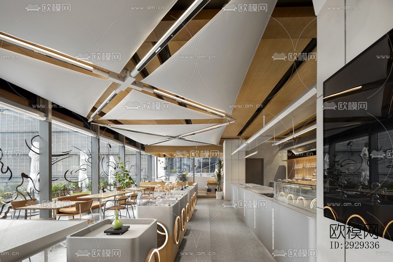 北欧咖啡奶茶效果图下载（渲染图18）