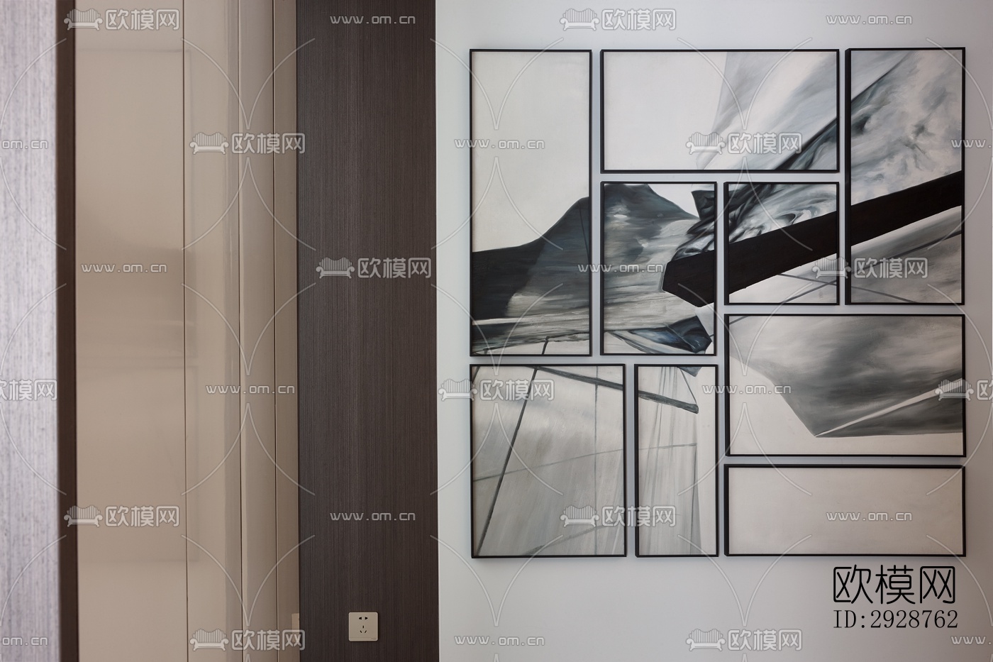 现代平层效果图下载（渲染图1）