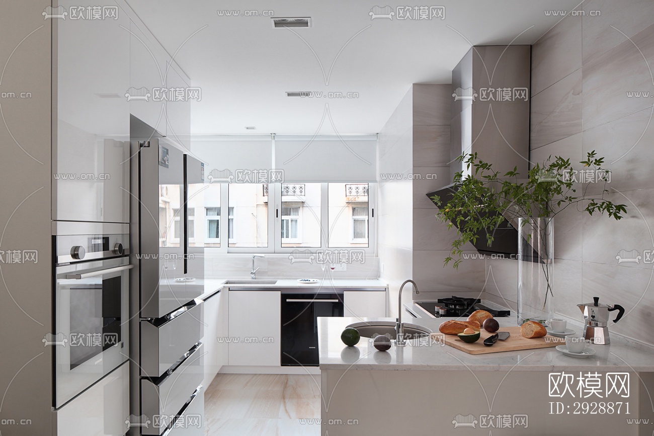 现代平层效果图下载（渲染图4）