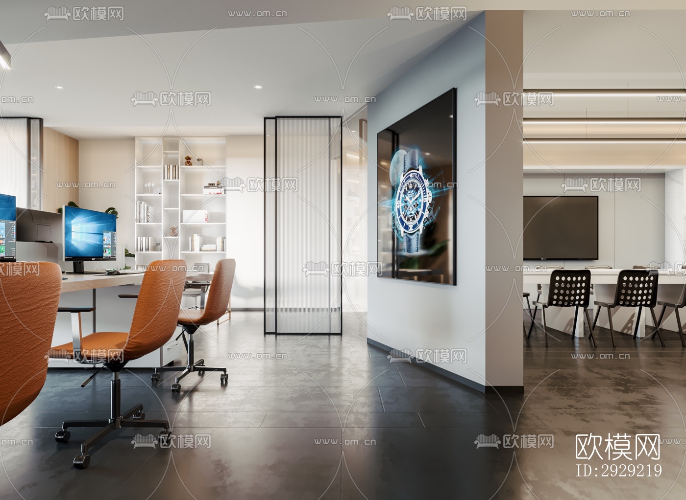 现代经理室效果图下载（渲染图14）