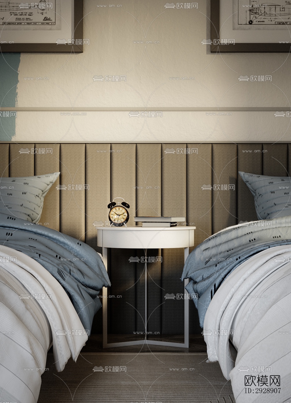 现代平层效果图下载（渲染图6）