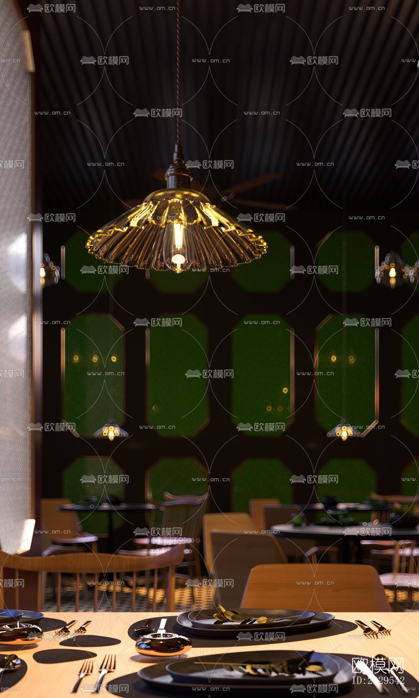 后现代西餐厅效果图下载（渲染图14）