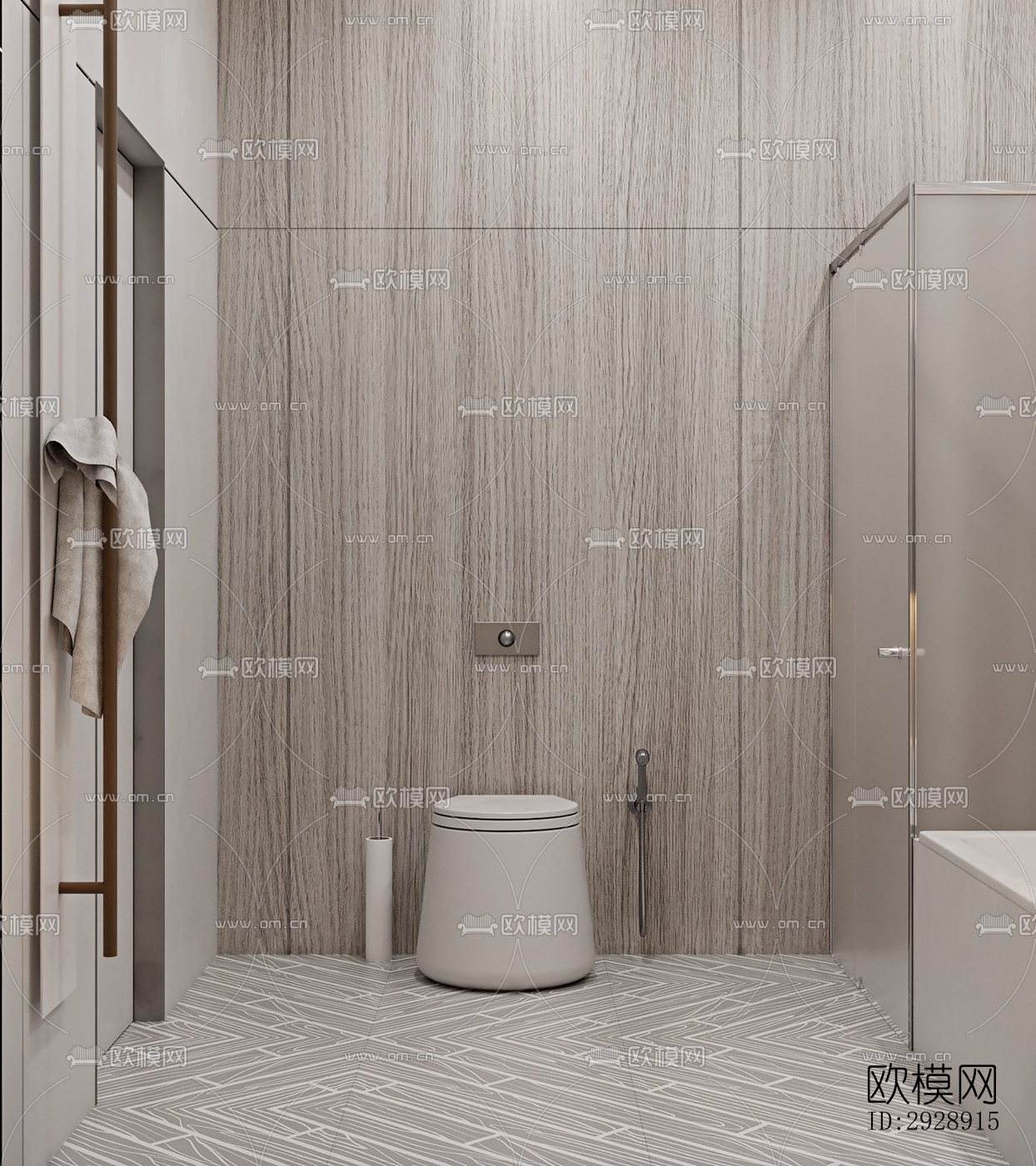 现代平层效果图下载（渲染图2）