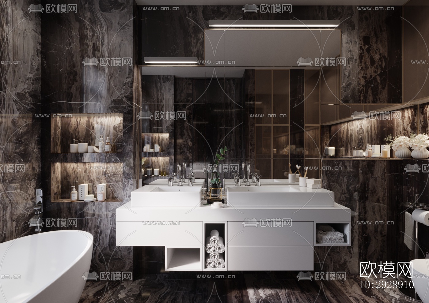 现代平层效果图下载（渲染图7）