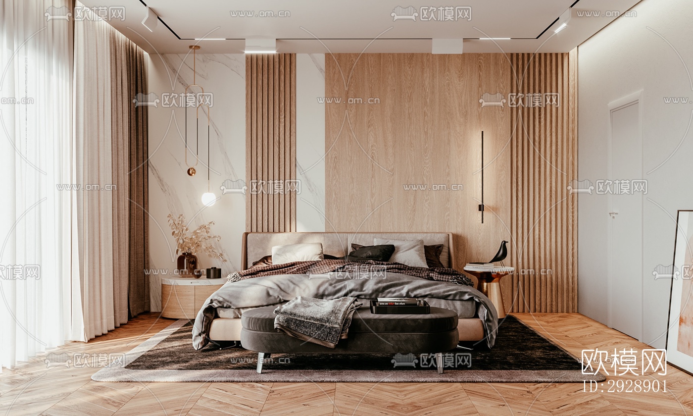 现代平层效果图下载（渲染图15）