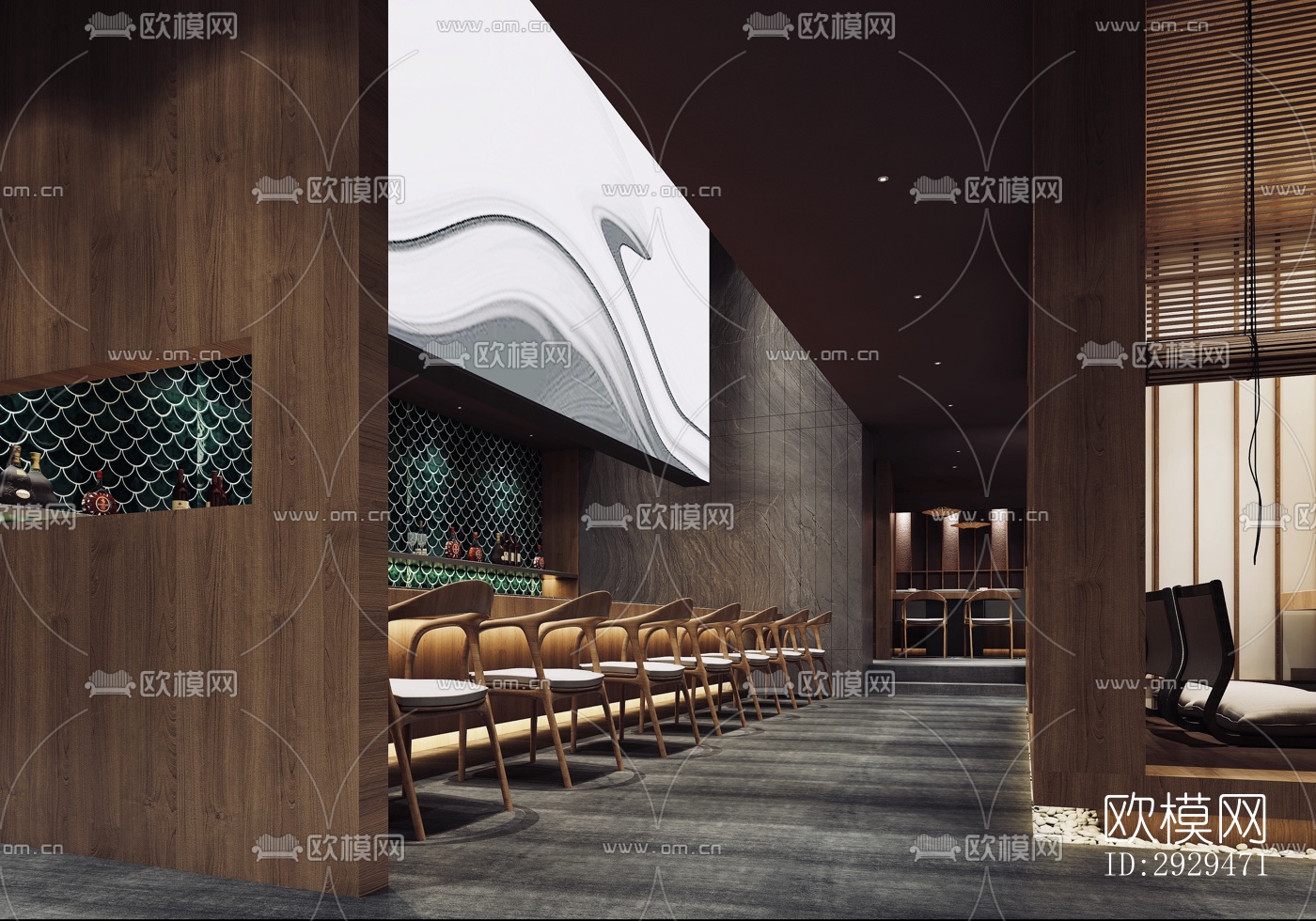 日式日韩料理效果图下载（渲染图11）