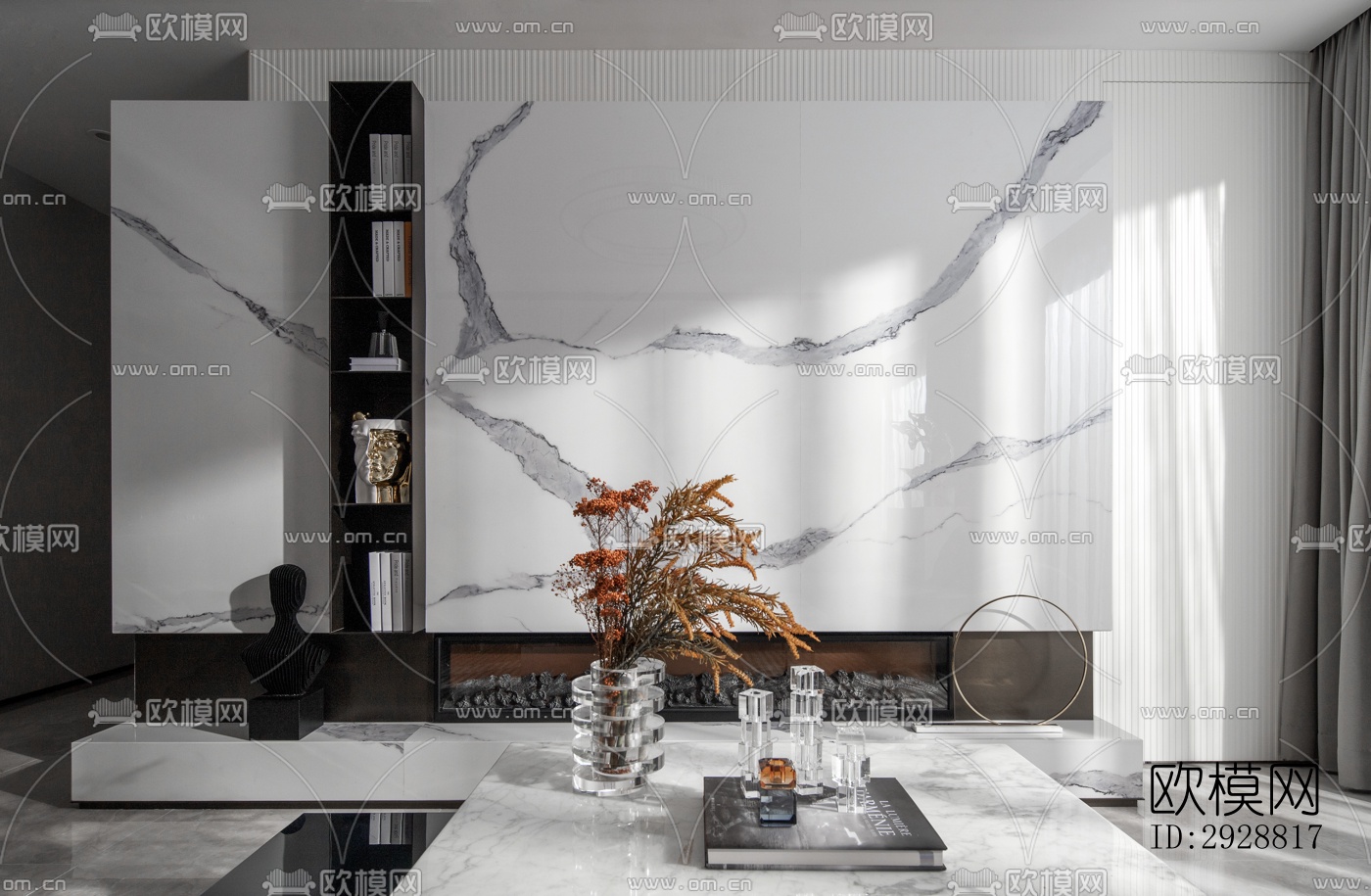 现代平层效果图下载（渲染图5）