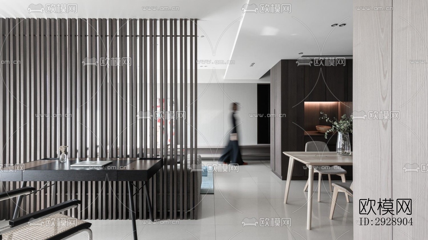 现代平层效果图下载（渲染图13）