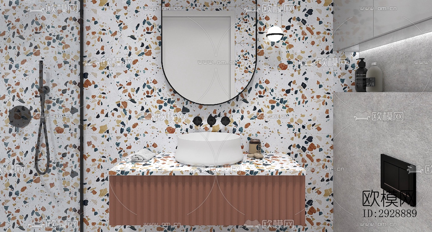 现代平层效果图下载（渲染图6）