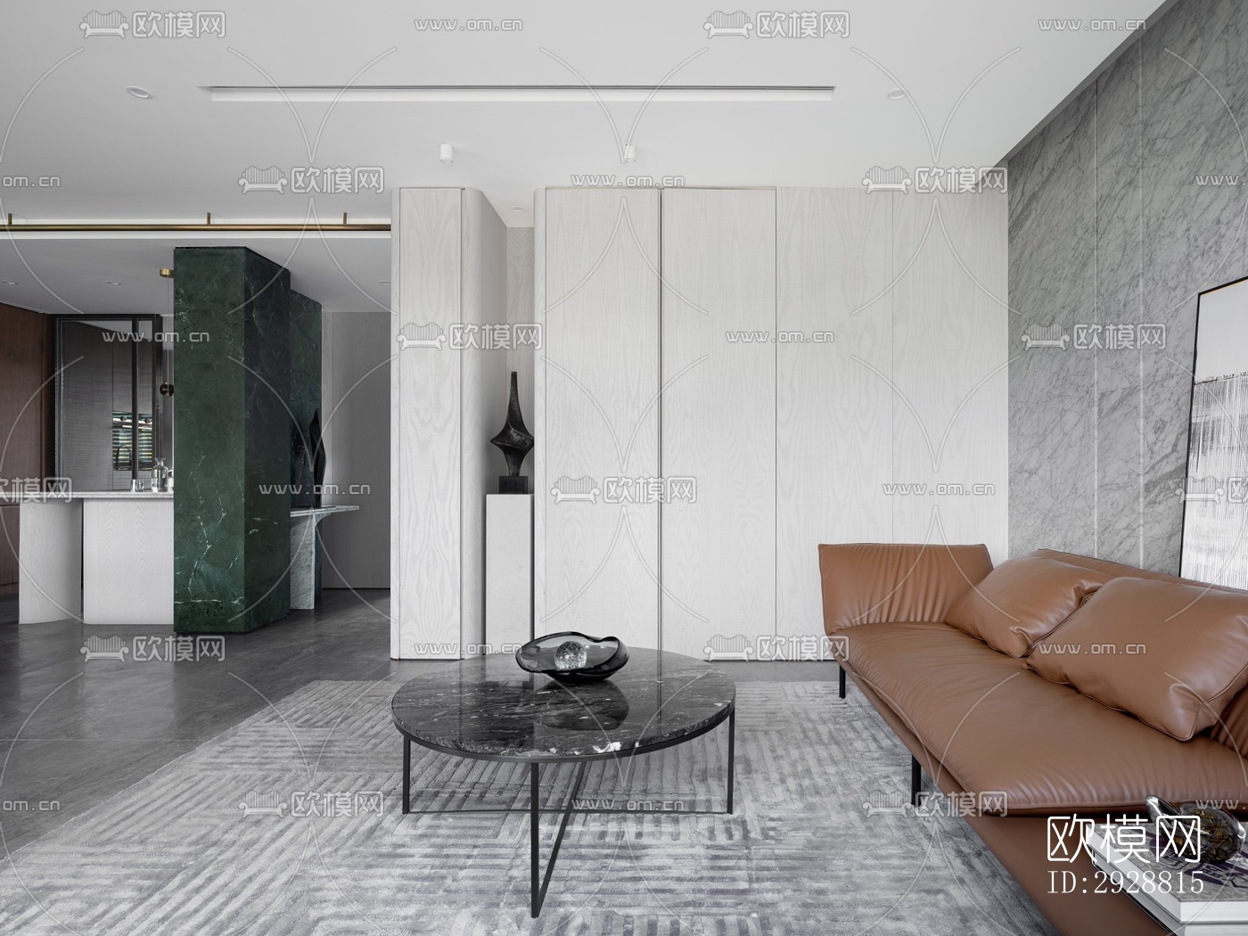 现代平层效果图下载（渲染图5）