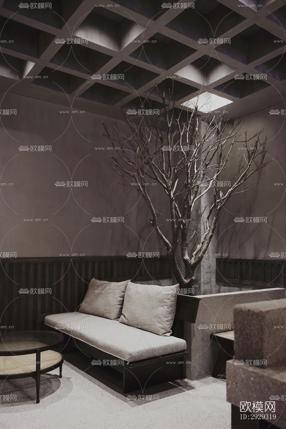 侘寂咖啡奶茶效果图下载（渲染图5）