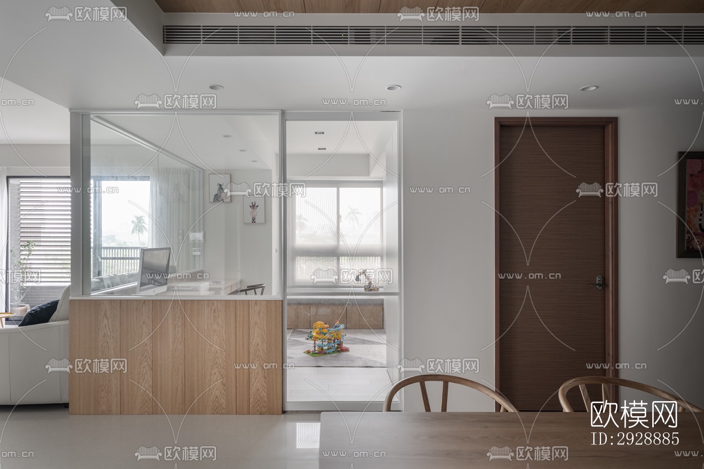 现代平层效果图下载（渲染图12）