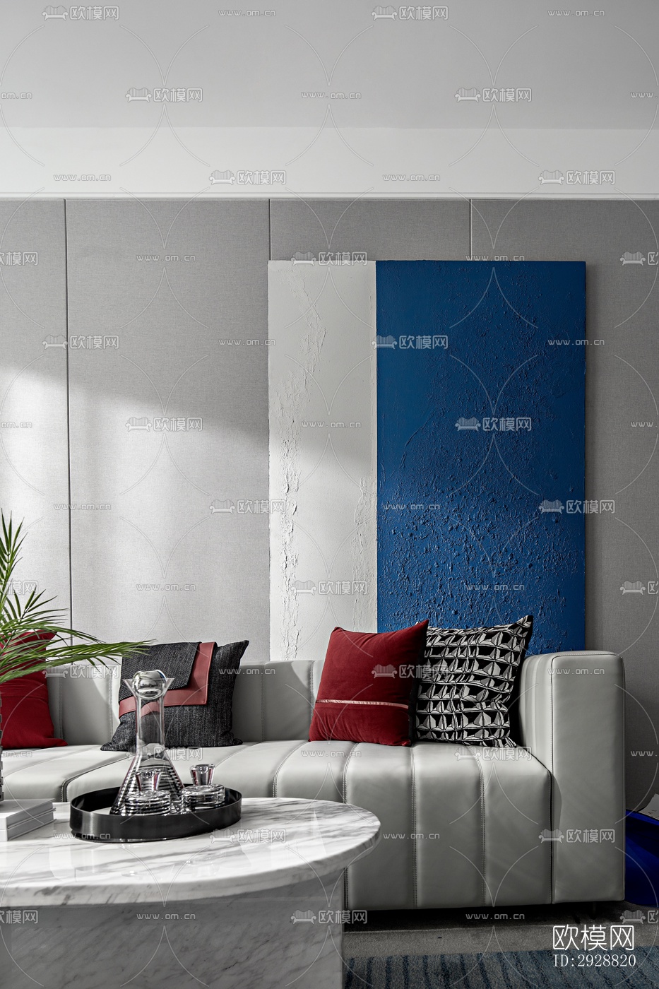 现代平层效果图下载（渲染图1）