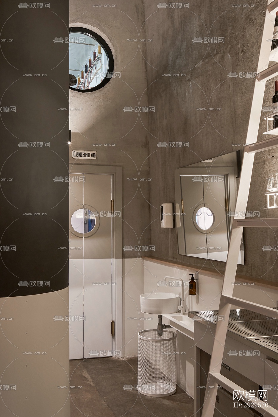 侘寂西餐厅效果图下载（渲染图3）