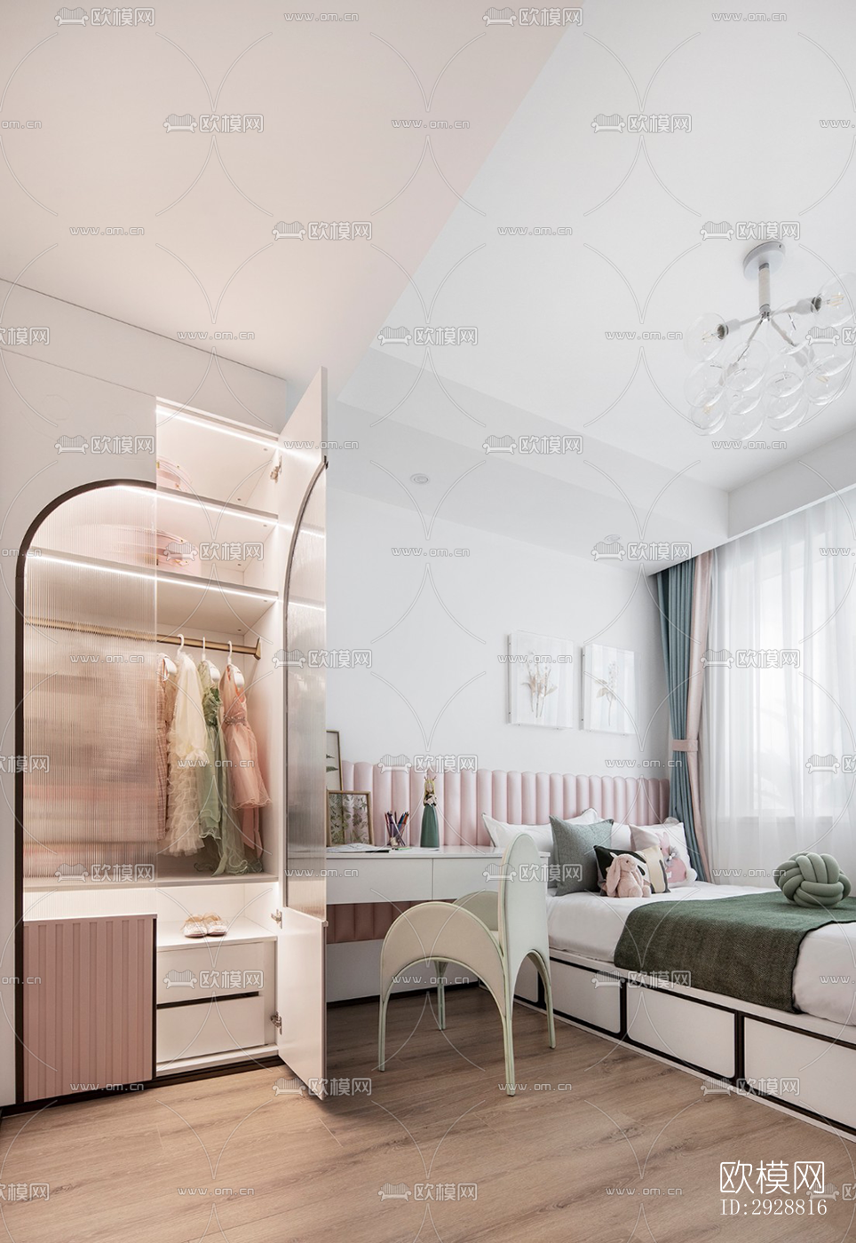 现代平层效果图下载（渲染图4）