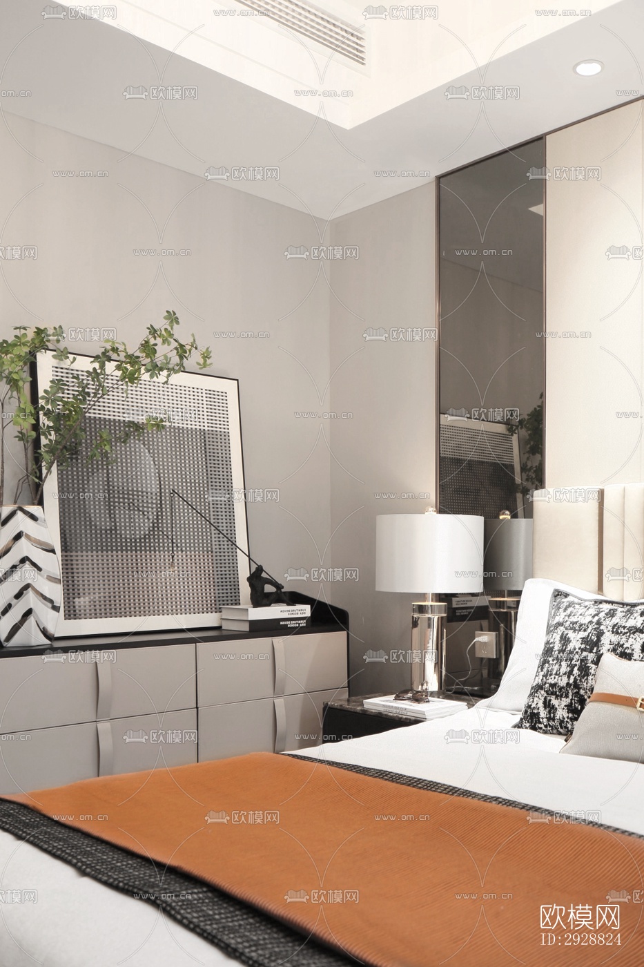 现代平层效果图下载（渲染图8）