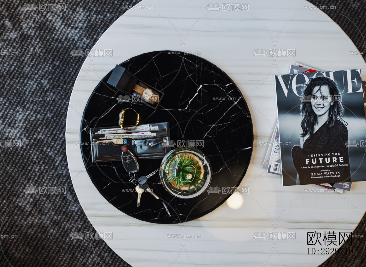 现代经理室效果图下载（渲染图5）