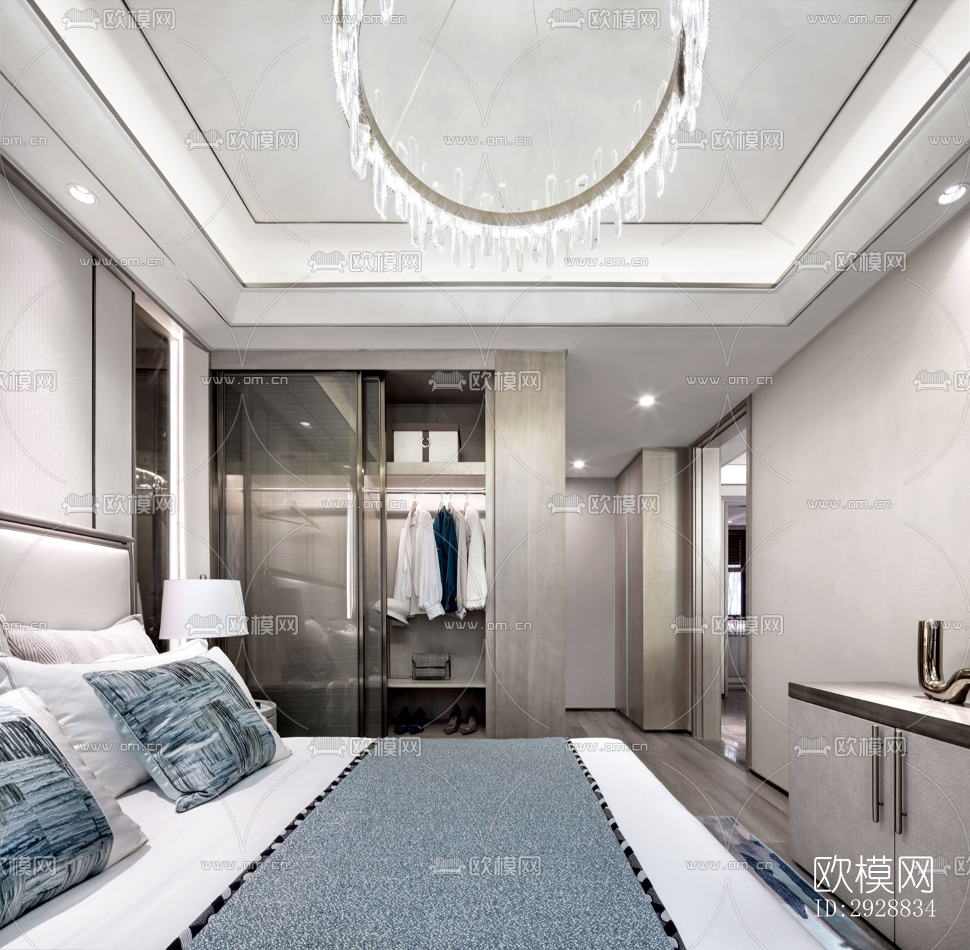 现代平层效果图下载（渲染图5）