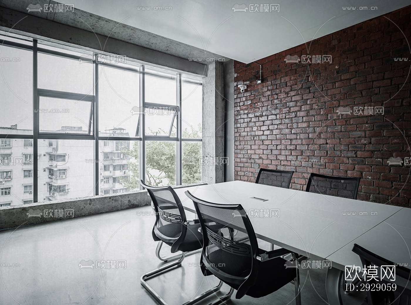 工业风办公区效果图下载（渲染图10）