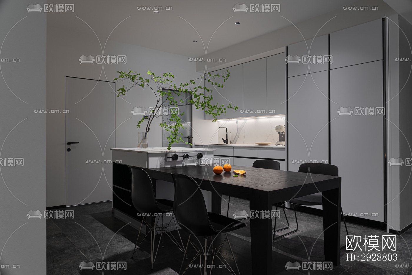 现代平层效果图下载（渲染图11）