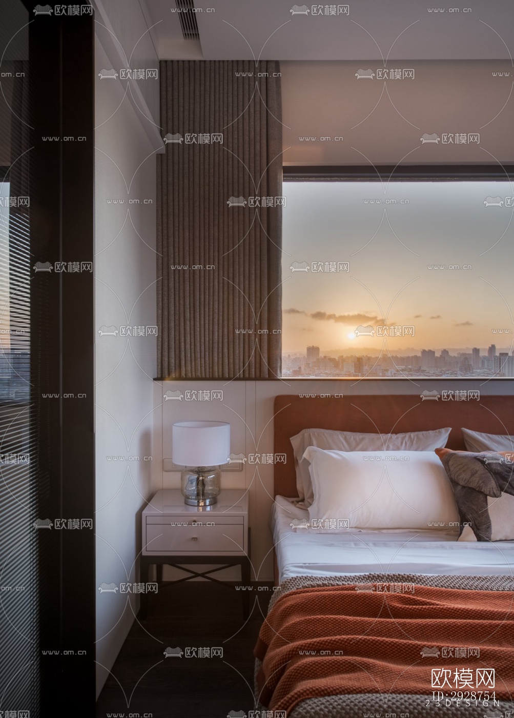 现代平层效果图下载（渲染图7）