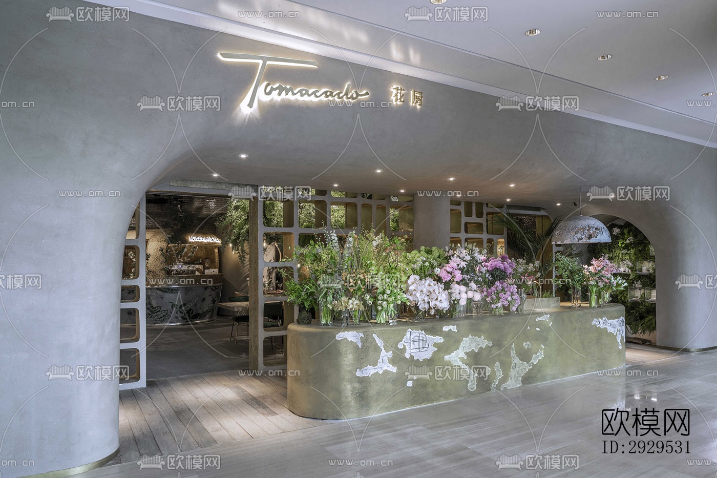 侘寂西餐厅效果图下载（渲染图3）