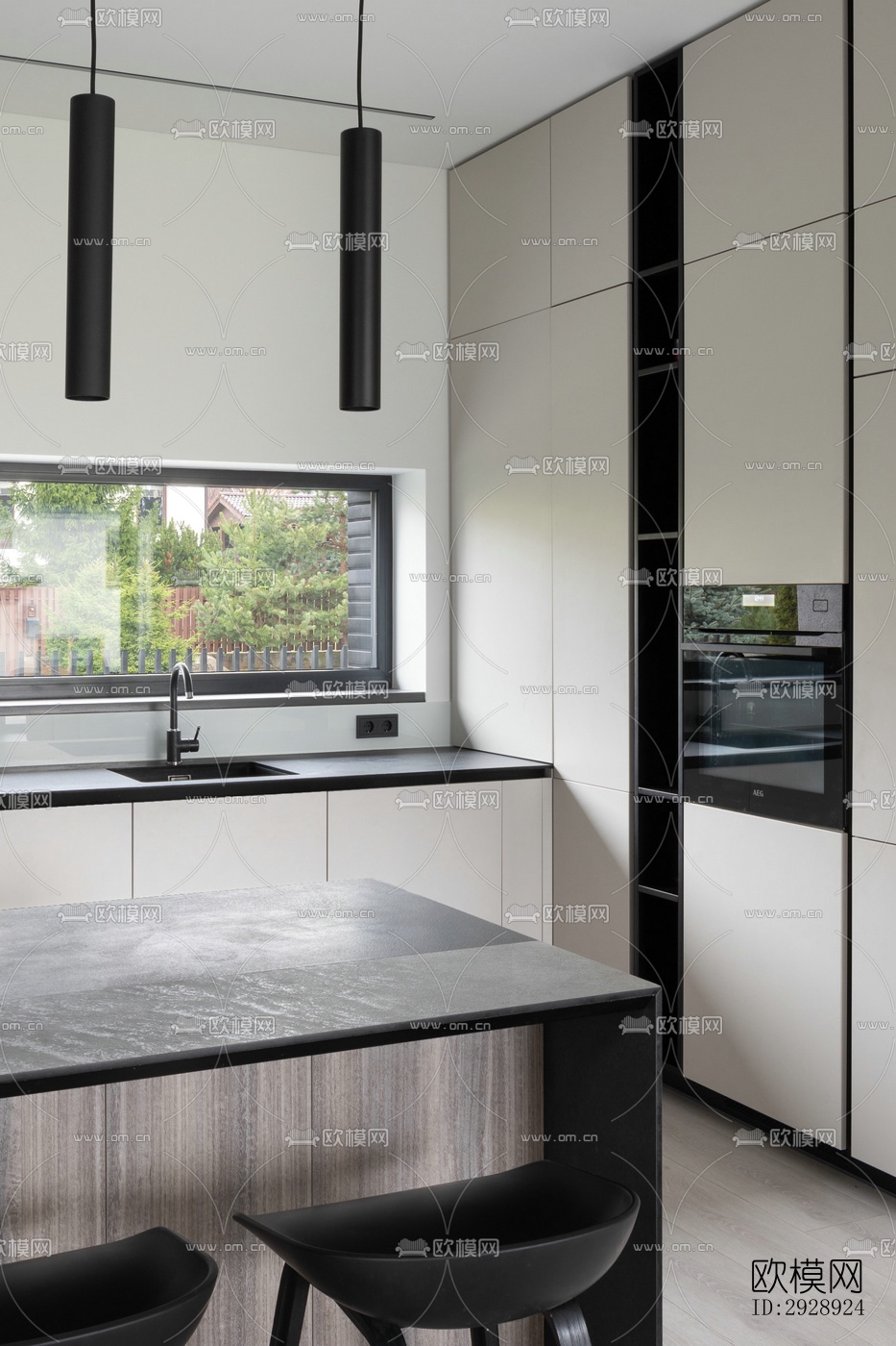 现代平层效果图下载（渲染图5）