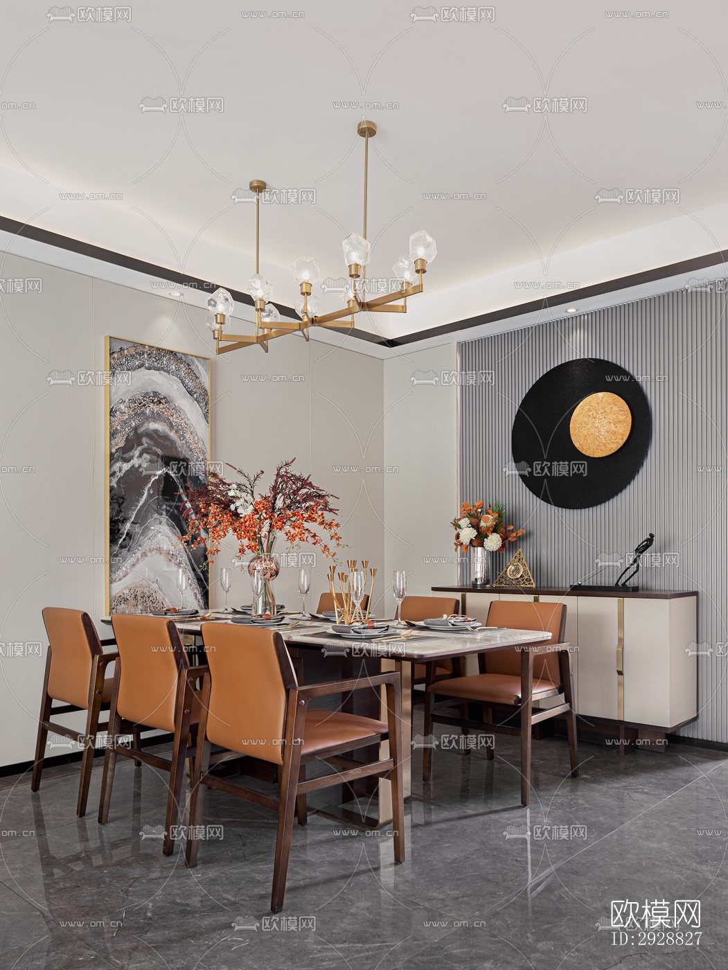 现代平层效果图下载（渲染图2）