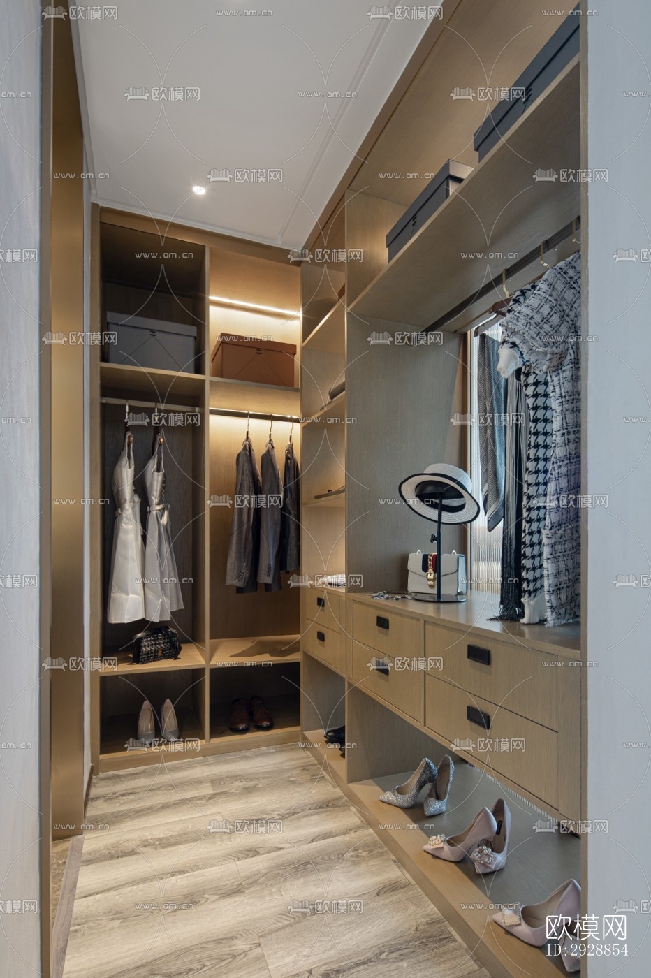 现代平层效果图下载（渲染图3）