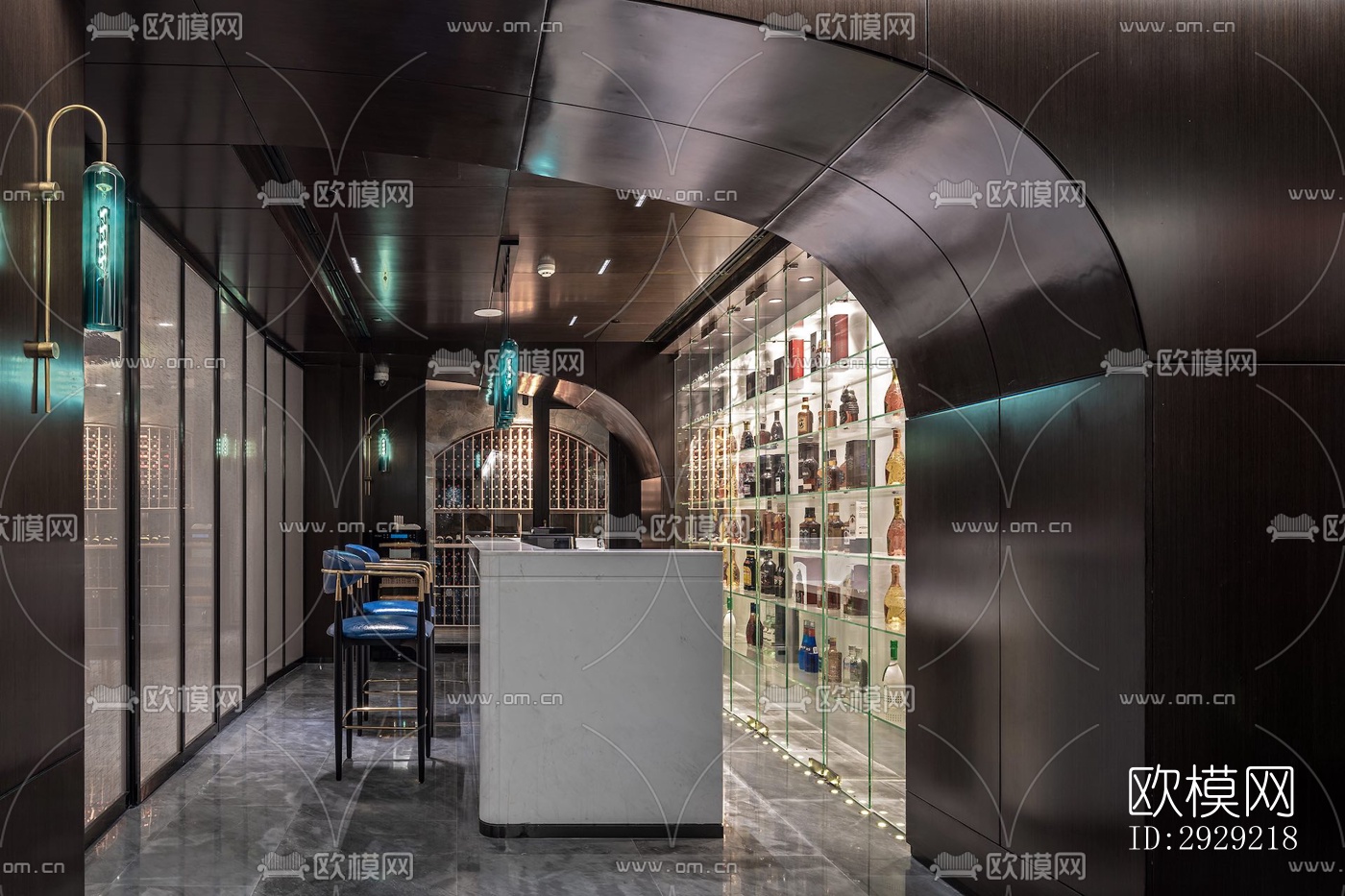 新中式经理室效果图下载（渲染图7）