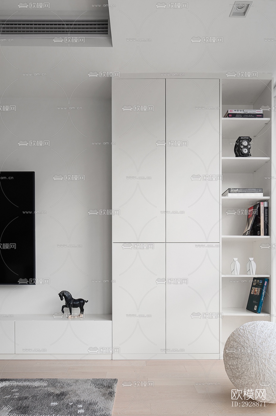 现代平层效果图下载（渲染图11）