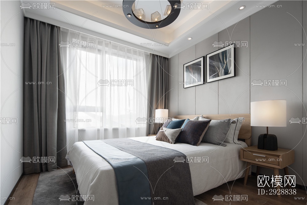 现代平层效果图下载（渲染图5）