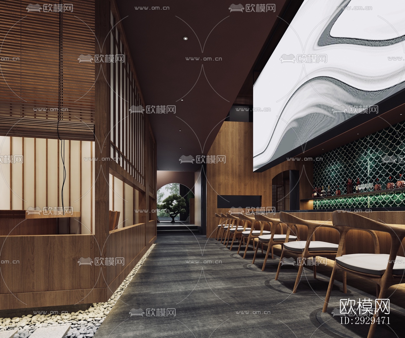 日式日韩料理效果图下载（渲染图10）