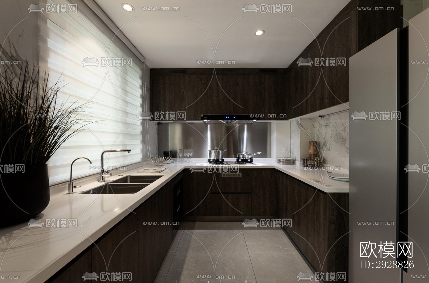 现代平层效果图下载（渲染图13）