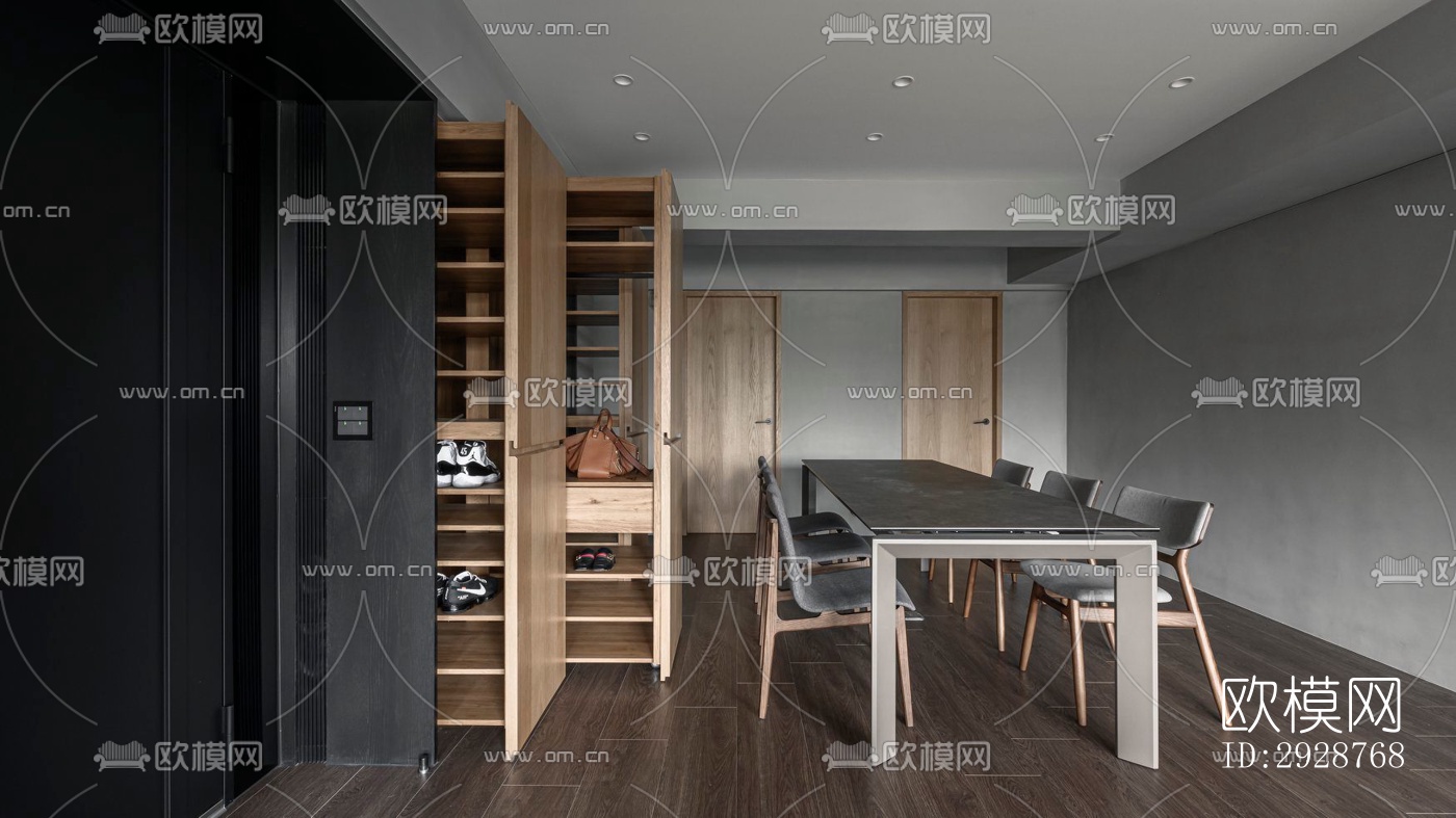 现代平层效果图下载（渲染图4）