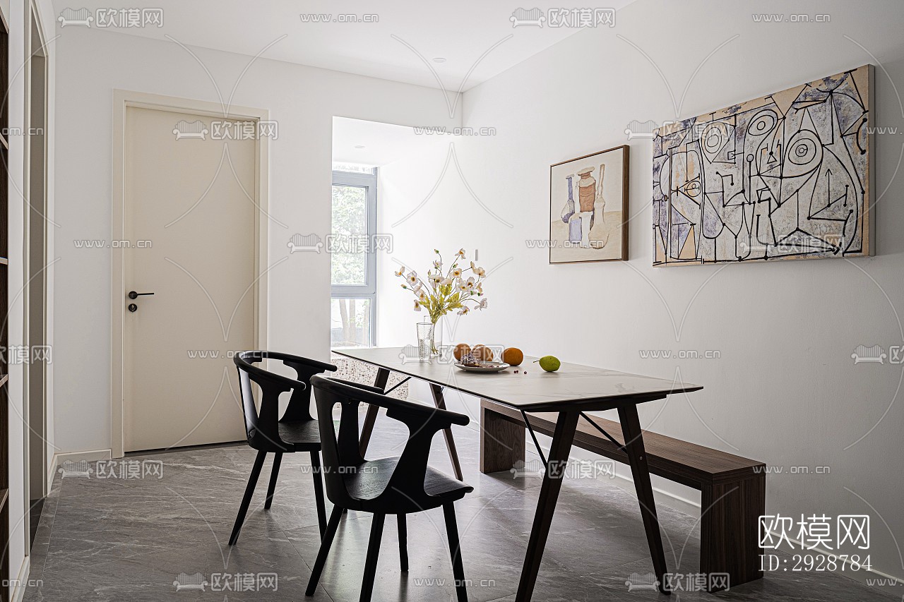 现代平层效果图下载（渲染图8）