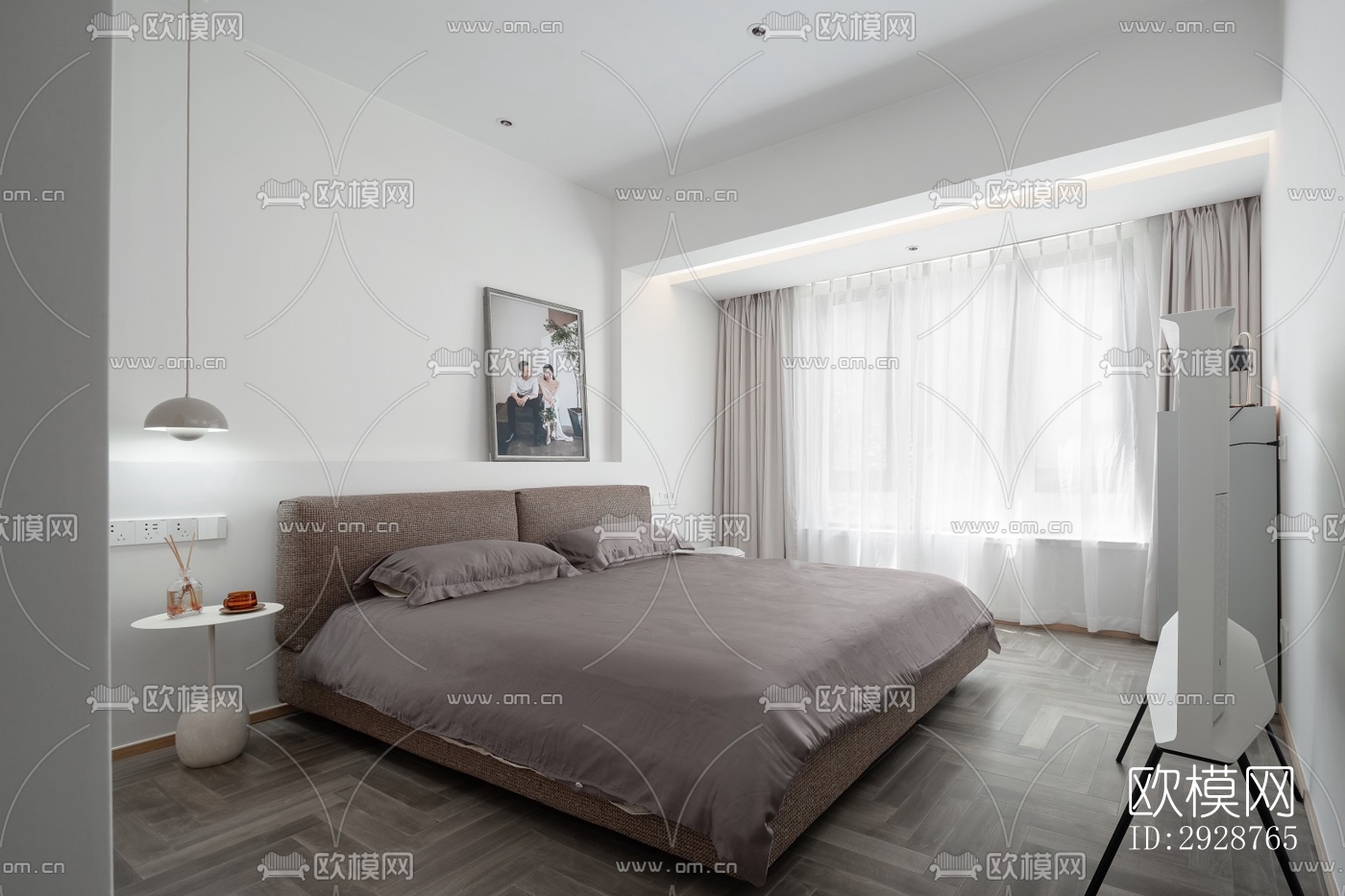 现代平层效果图下载（渲染图9）