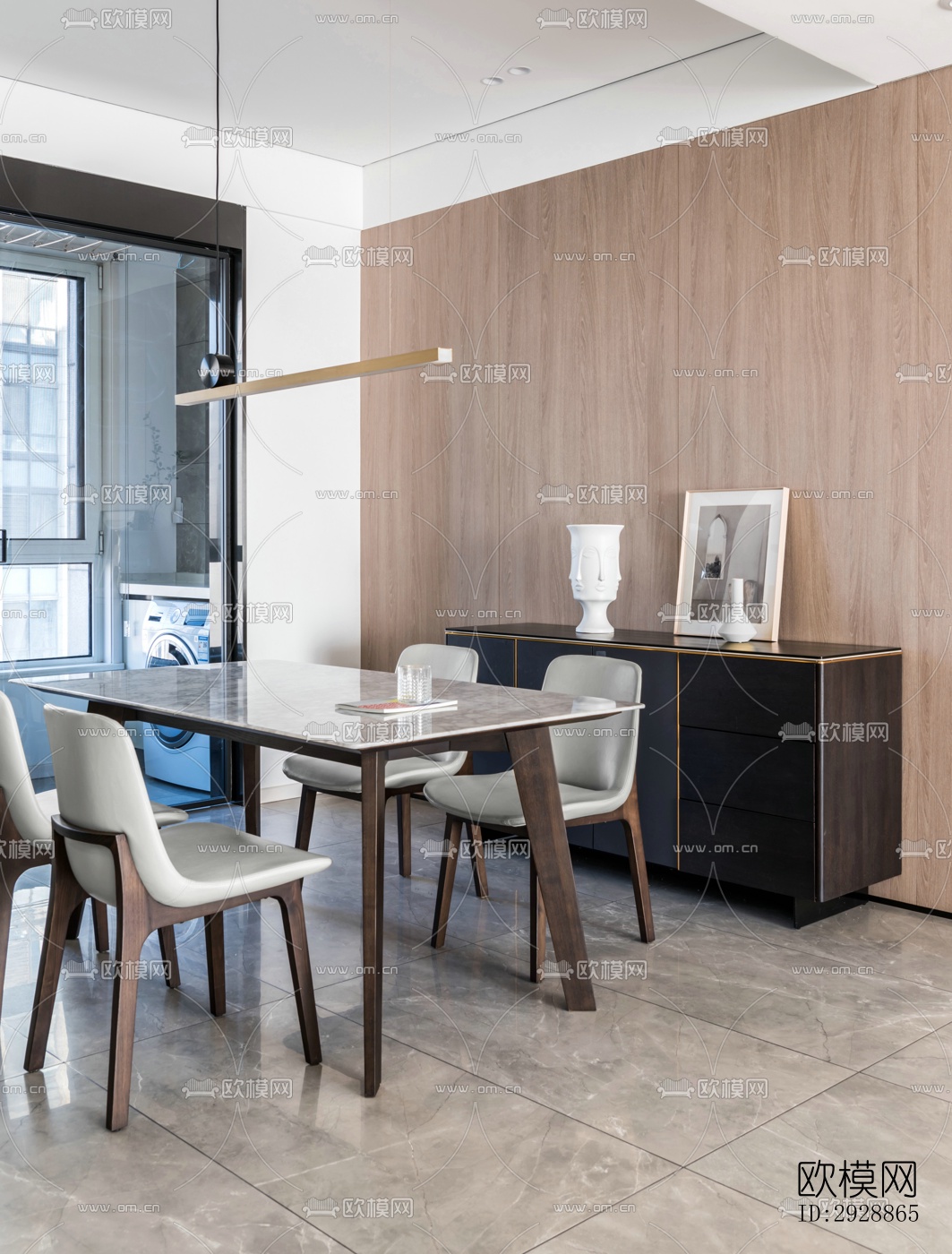 现代平层效果图下载（渲染图3）