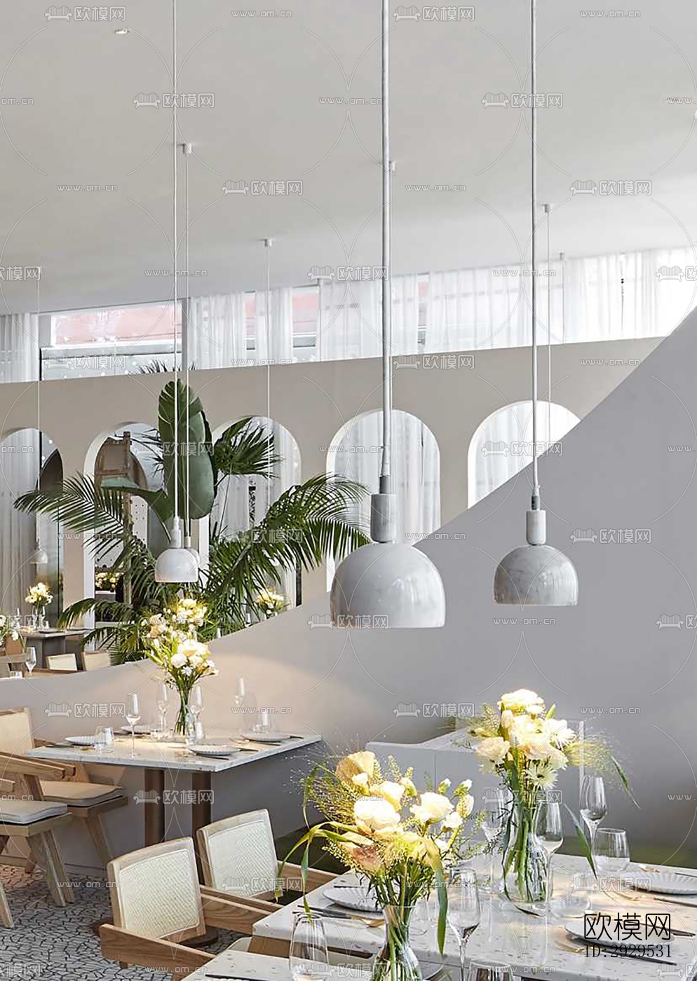 侘寂西餐厅效果图下载（渲染图11）