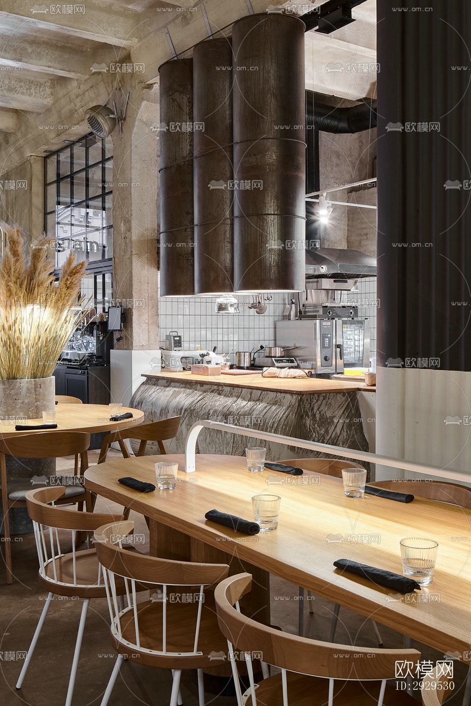 侘寂西餐厅效果图下载（渲染图8）