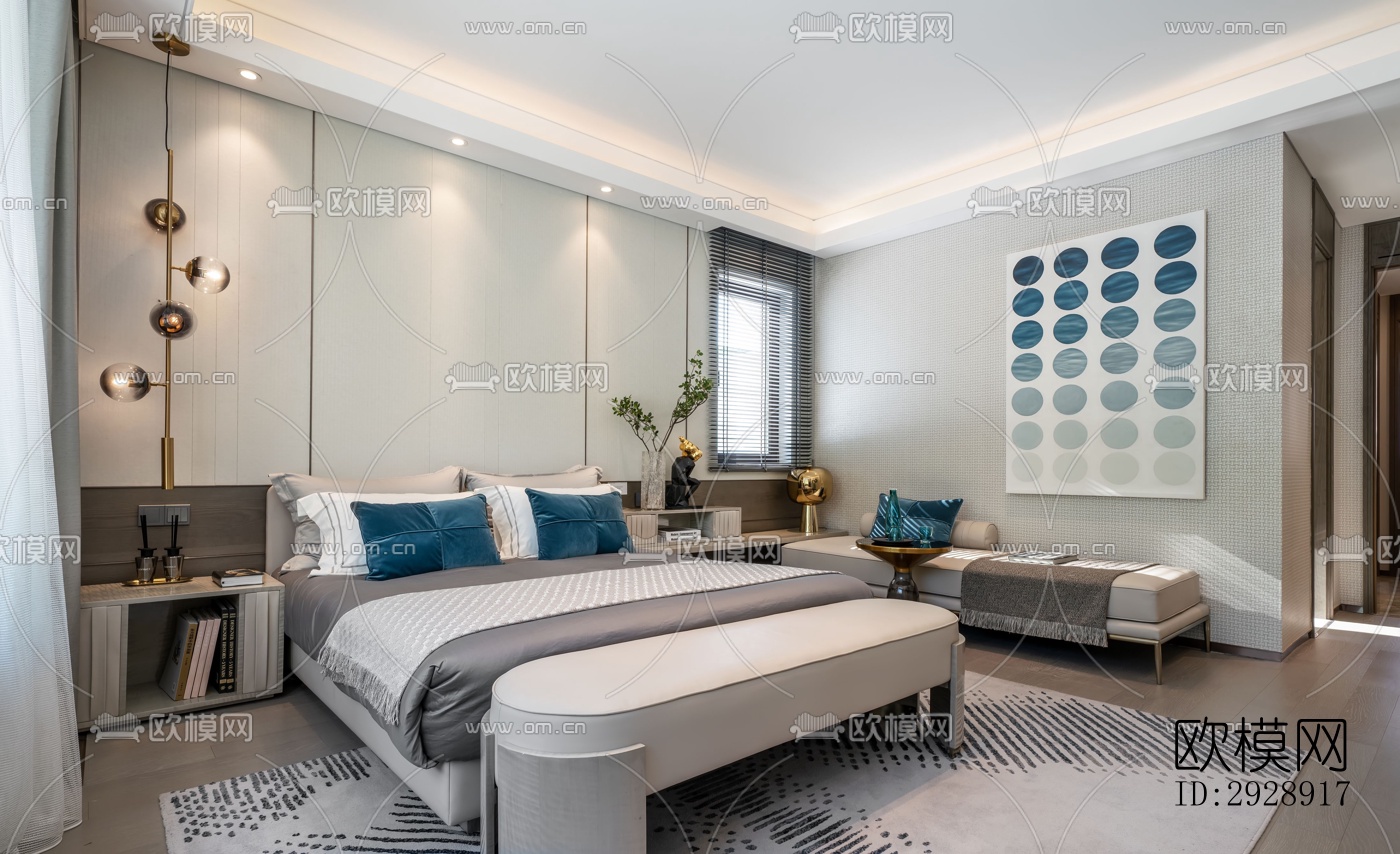 现代平层效果图下载（渲染图3）