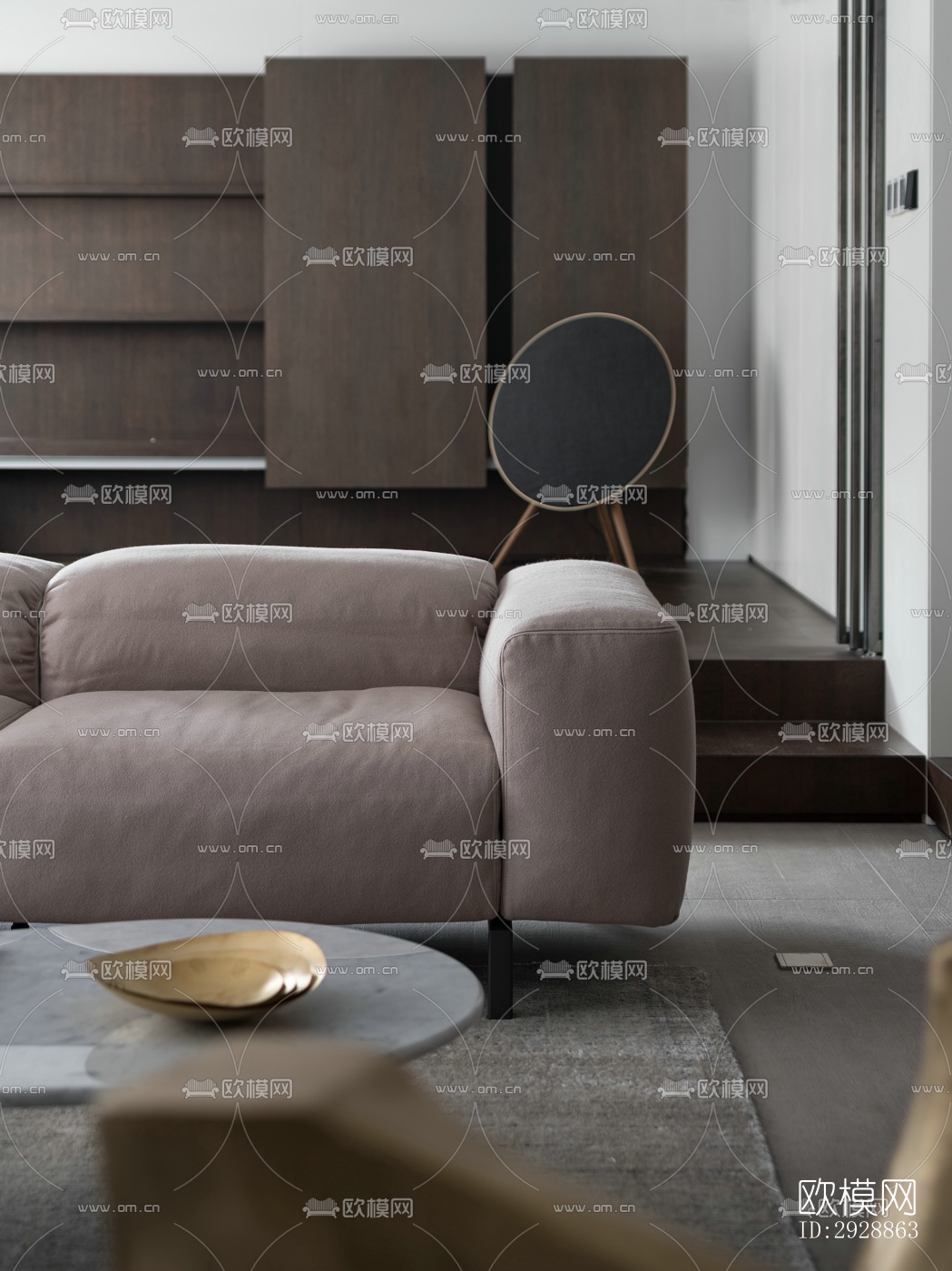 现代平层效果图下载（渲染图8）