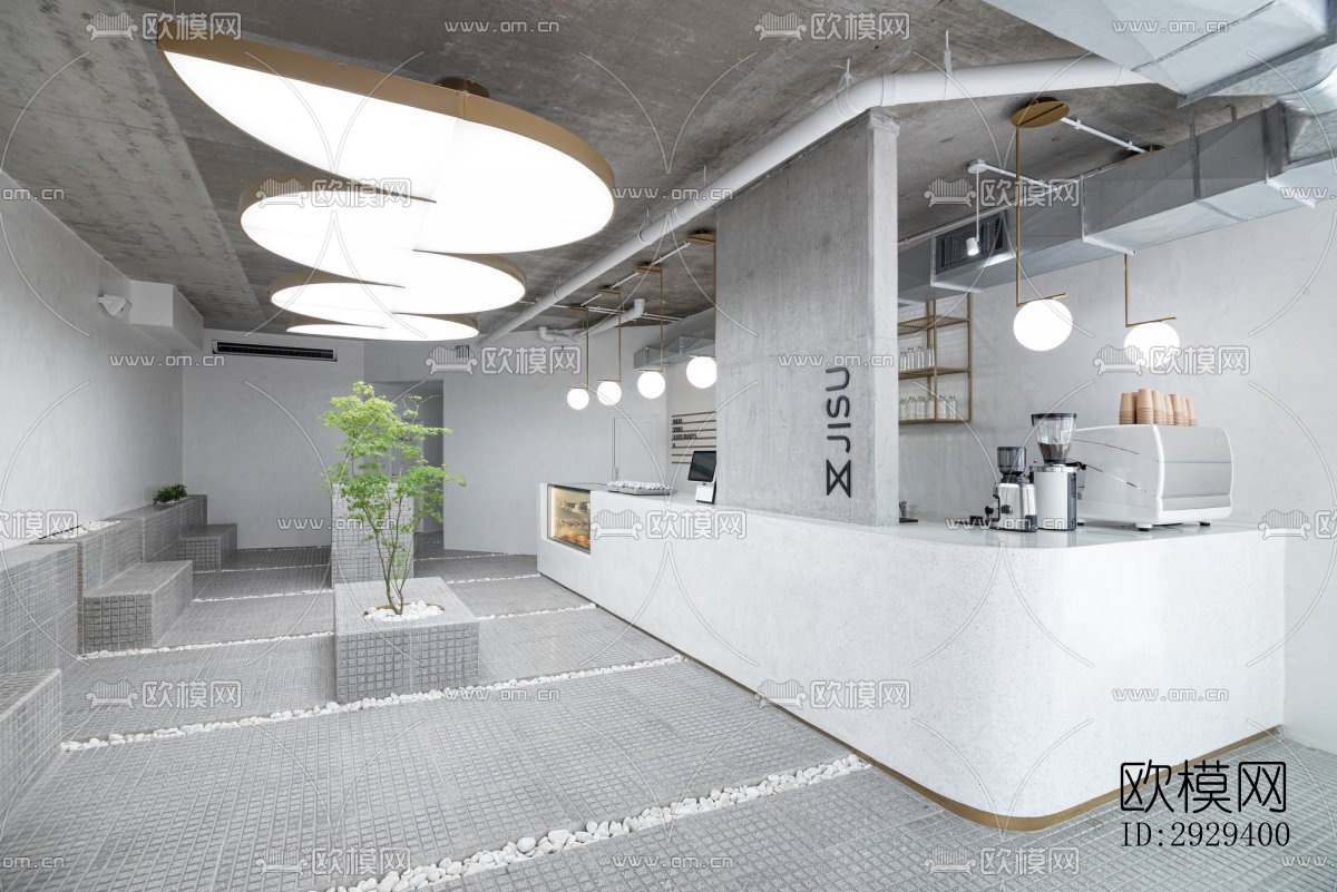 工业风咖啡奶茶效果图下载（渲染图5）