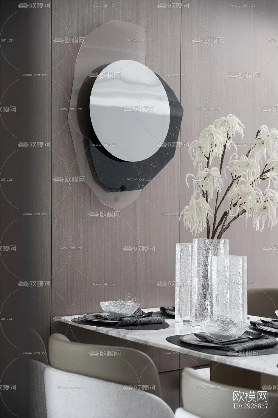 现代平层效果图下载（渲染图2）