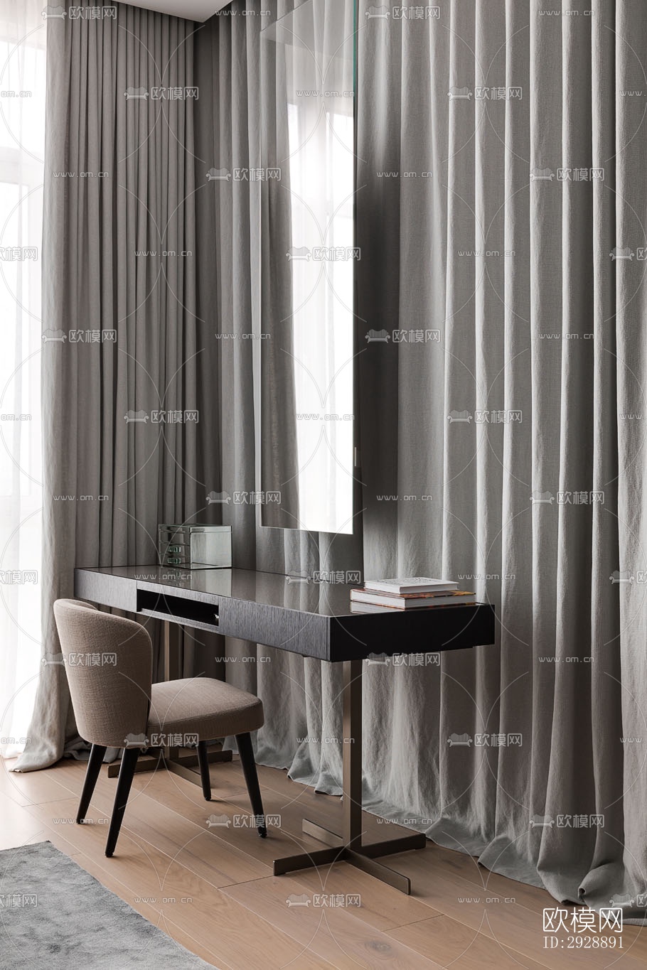 现代平层效果图下载（渲染图14）