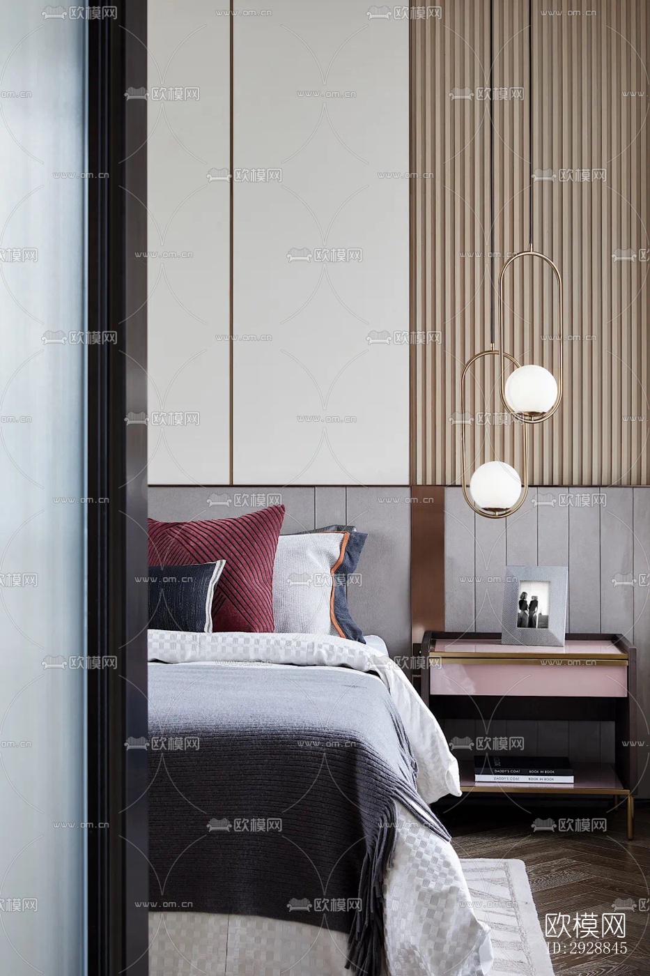 现代平层效果图下载（渲染图8）