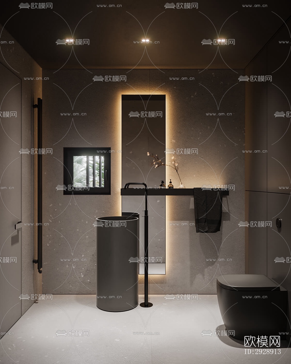 现代平层效果图下载（渲染图3）