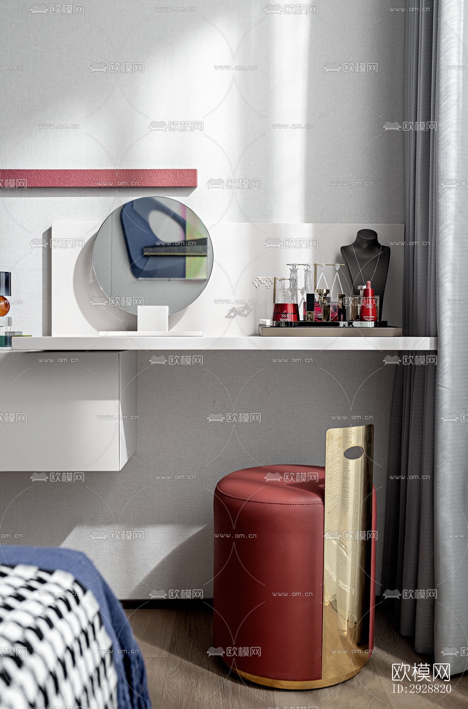 现代平层效果图下载（渲染图9）